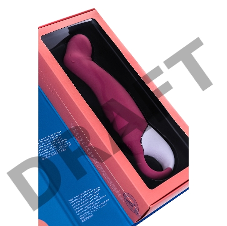 Нереалистичный вибратор Satisfyer Vibes Petting Hippo, силикон, красный, 22,9 см.