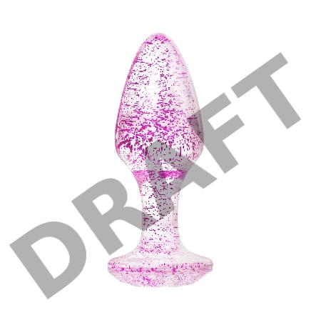 Анальная втулка TOYFA, акрил, фиолетовый, 8 см, Ø 2,8 см