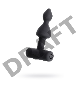 Анальная вибровтулка Erotist, черный, силикон, 8,5 см