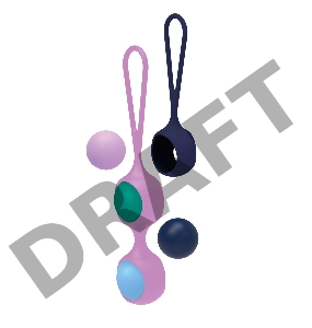 Вагинальный тренажер со сменными шариками Leset, многоцветный (LYRA) (One Size)