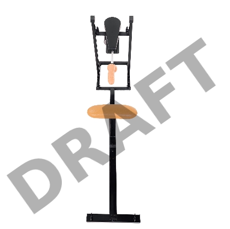 Секс-машина Diva Bondage, с двумя насадками, металл, черная, 140 см