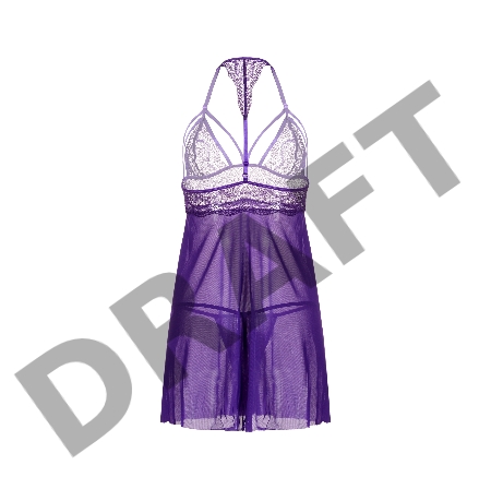 Комбинация и стринги Candy Girl Nevaeh, фиолетовые, OS