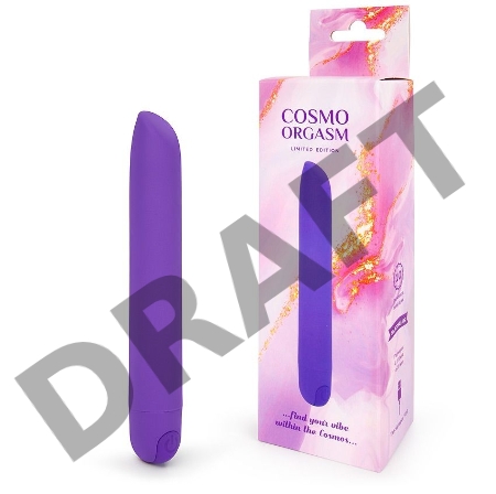 Фиолетовый мини-вибромассажёр со скошенным кончиком - 13 см.