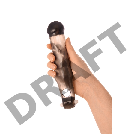 Насадка ToyFa XLover, для увеличения размера с вибрацией,TPE, черная прозрачная, 19,4 см