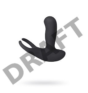 Стимулятор простаты Levett Earl, силикон, черный, 14,8 см