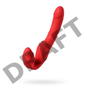 Безремневой страпон Black & Red by TOYFA с вибрацией, силикон, красный, 35 см