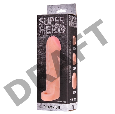 Фаллоудлинитель SUPER HERO Champion - 17,5 см.