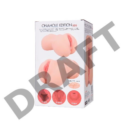 Мастурбатор реалистичный с двойным слоем KOKOS EDITION 002, TPR, бежевый, 18 см