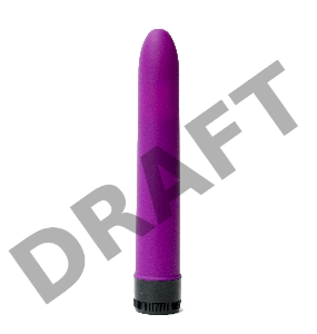 Фиолетовый гладкий вибратор с силиконовым напылением - 17,5 см.