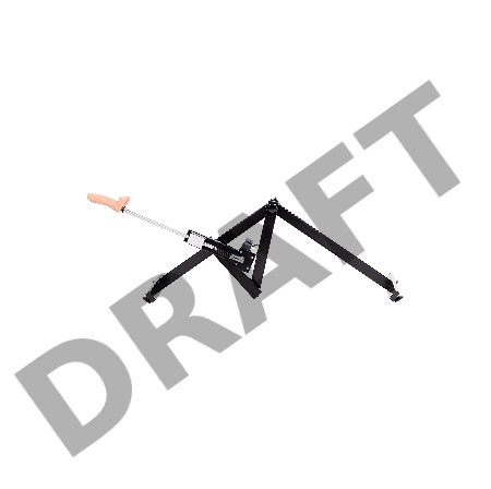 Секс-машина Diva Robotic, с двумя насадками, металл, черная, 120 см