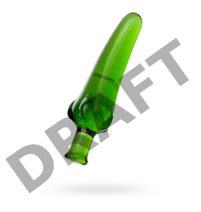 Нереалистичный фаллоимитатор Sexus Glass, стекло, зеленый, 13,5 см