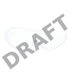 Бело-красная двусторонняя кожаная маска на глаза на резинке