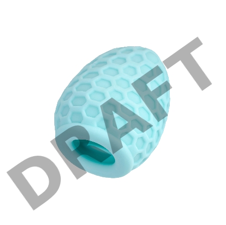 Мастурбатор A-Toys Pufl, бирюзовый, ТРЕ, 6 см Ø 2,7 см