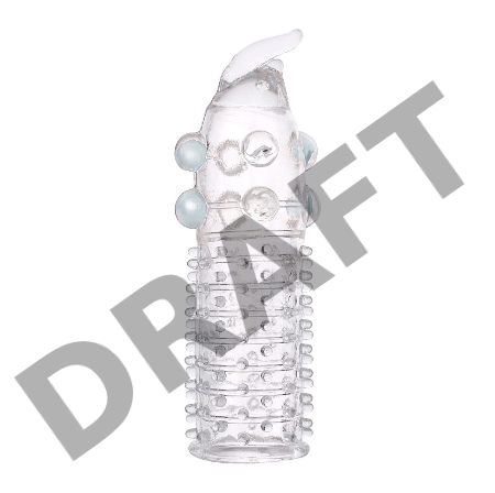 Насадка с шариками TOYFA, TPE, прозрачный, 13 см