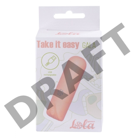Персиковая перезаряжаемая вибропуля Gala