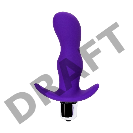 Анальная пробка с вибрацией A-Toys by TOYFA размера S, силикон, фиолетовая, 11,2 см