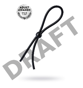 Лассо на пенис A-toys by TOYFA с одной бусиной, силикон, черное, 19,5 см