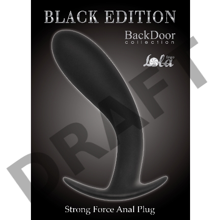 Чёрная анальная пробка Strong Force Anal Plug - 13,5 см.