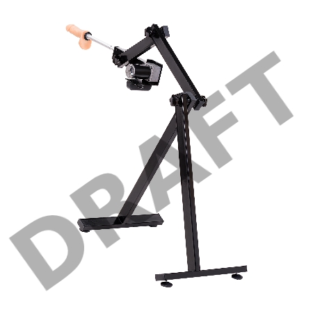 Секс-машина Diva Robotic, с двумя насадками, металл, черная, 120 см