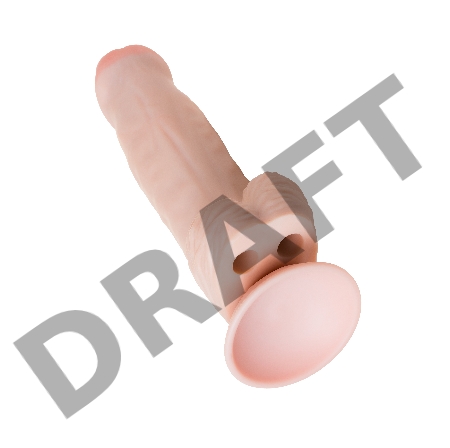 Страпон супер-гигант на креплении LoveToy, реалистичный, телесный, 33 см