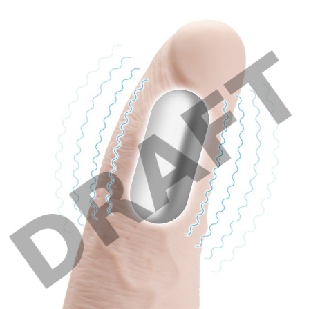 Телесный перезаряжаемый вибрострапон - 18 см.