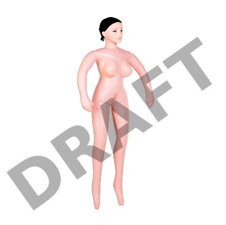 Кукла надувная Dolls-X by TOYF Nurse Emilia, реалистичная голова,брюнетка, с двумя отверстиями