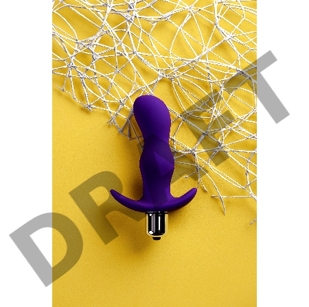 Анальная пробка с вибрацией A-Toys by TOYFA размера S, силикон, фиолетовая, 11,2 см