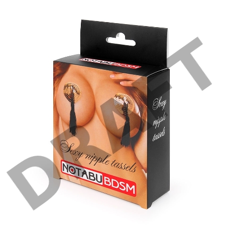 Золотистые пэстисы-сердечки с черными кисточками