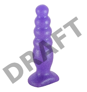 Фиолетовый анальный стимулятор Large Bubble Plug - 14,5 см.