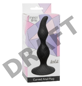 Чёрная анальная пробка Curved Anal Plug Black - 12,5 см.
