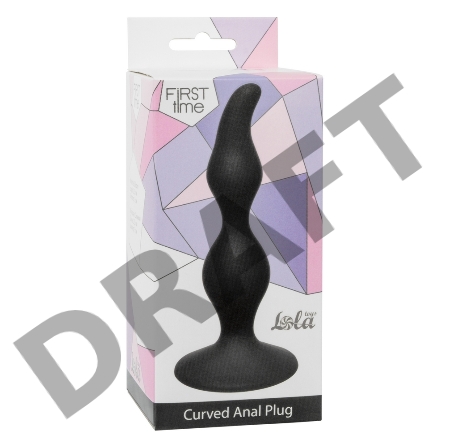 Чёрная анальная пробка Curved Anal Plug Black - 12,5 см.