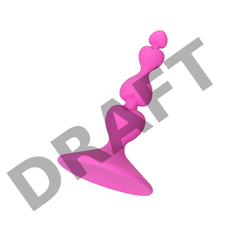 Анальная втулка ToDo by Toyfa Loverty, силикон, розовая, 8 см, Ø 2,3 см