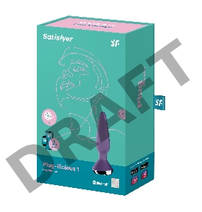 Plug-ilicious 1 Анальная пробка с вибрацией и управлением через Bluetooth, фиолетовая