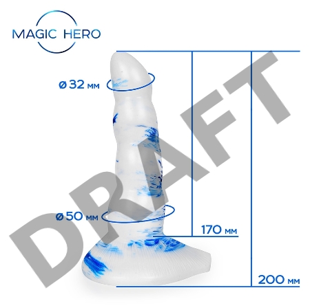 Фаллоимитатор L рабочей части 170 мм D 50 мм арт. MH-13004