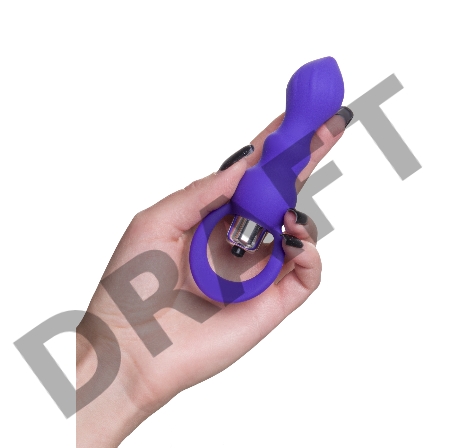 Анальная втулка ToDo by Toyfa Curvy, силикон, фиолетовая, 14 см, Ø 3,2 см