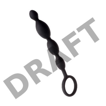 Анальная цепочка Toyfa A-toys S, силикон, черный, 19,5см