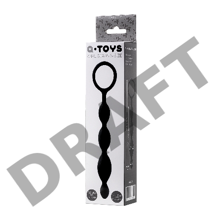 Анальная цепочка Toyfa A-toys S, силикон, черный, 19,5см