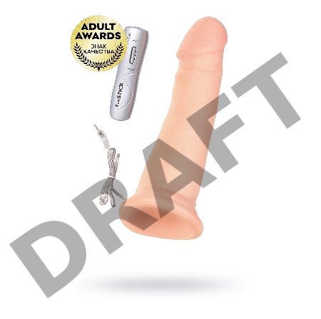 Ротатор TOYFA RealStick Elite ROTATE, TPR, телесный, 7 режимов ротации, 18,5 см