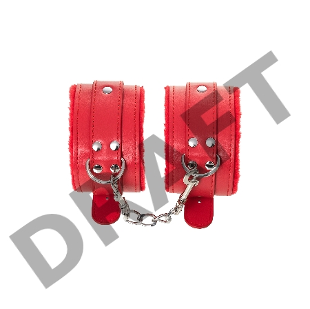 Поножи Anonymo #0155, PU кожа, красные, 27 см