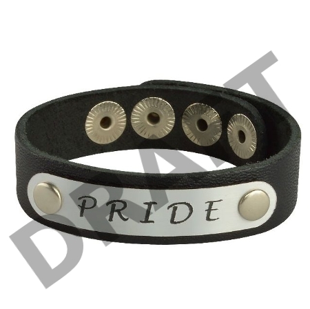 Кожаный браслет PRIDE