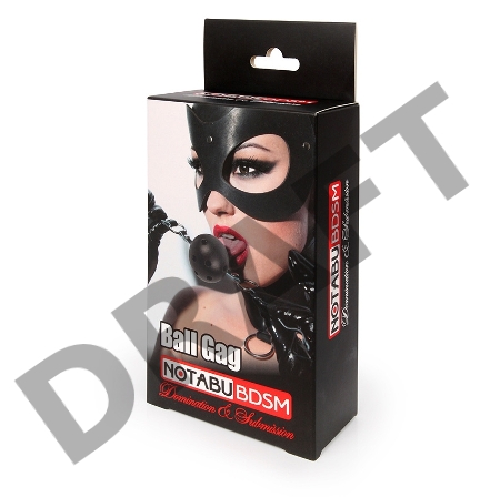 Черный кляп-шарик на регулируемом ремешке