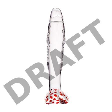 Нереалистичный фаллоимитатор Sexus Glass, стекло, прозрачный, 17,5 см