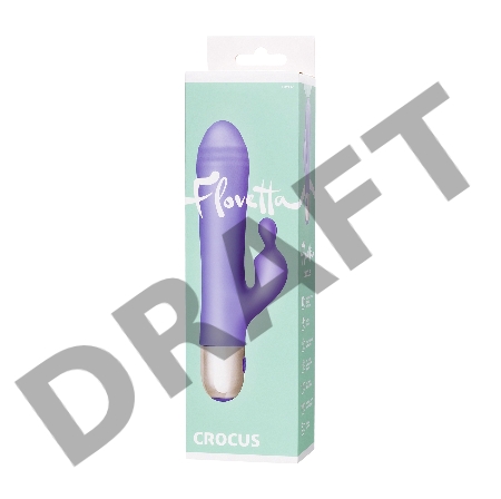 Вибратор с клиторальной стимуляцией Flovetta Crocus, силикон, фиолетовый, 17,5 см