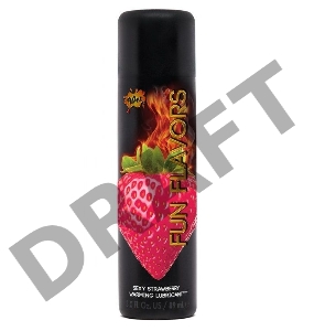 Разогревающий лубрикант Fun Flavors 4-in-1 Sexy Strawberry с ароматом клубники - 89 мл.
