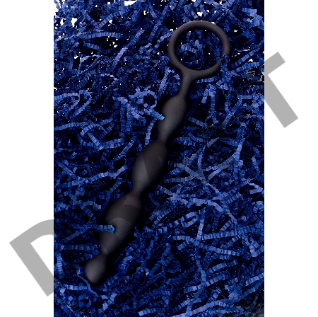 Анальная цепочка Toyfa A-toys S, силикон, черный, 19,5см