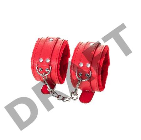 Поножи Anonymo #0155, PU кожа, красные, 27 см