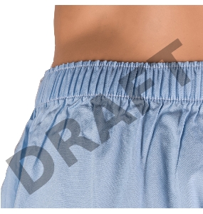 Мужские хлопковые трусы-шорты HUSTLER  голубые и белые, S