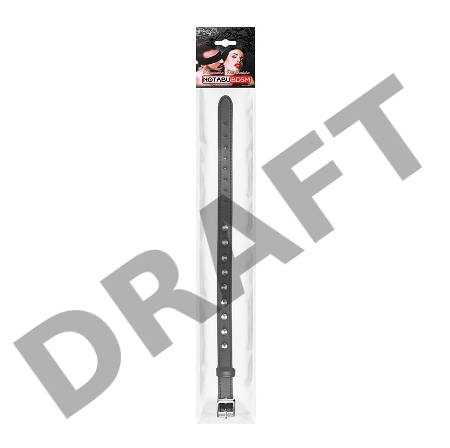 Черный ошейник с серебристыми шипами