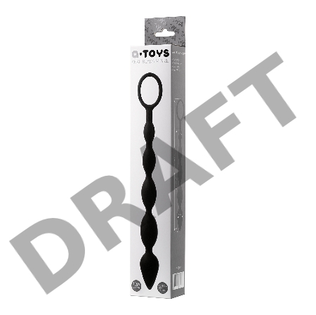 Анальная цепочка Toyfa A-toys Dang, силикон, черный, 27,6 см