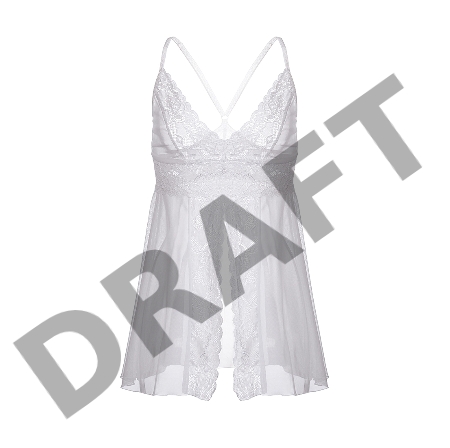 Комбинация бэби-долл с разрезом спереди Erolanta Nataliya, белый (50-52)